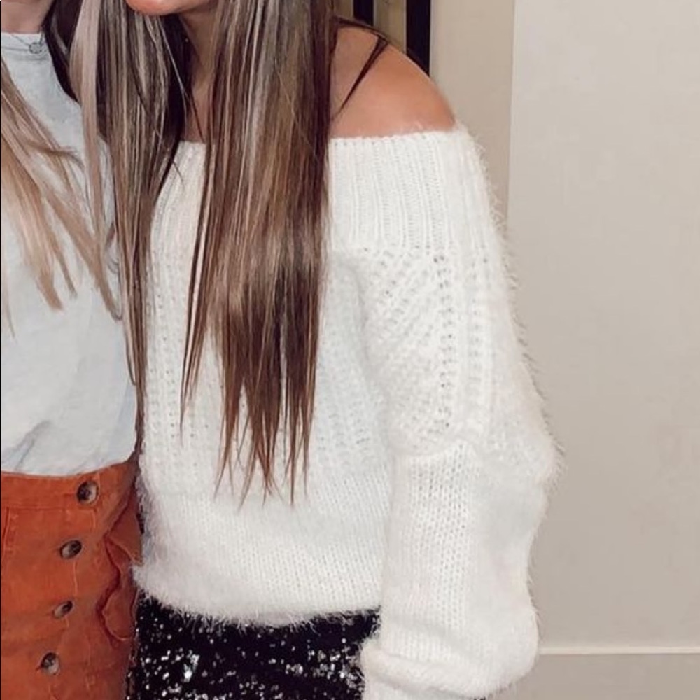off the shoulder sweater